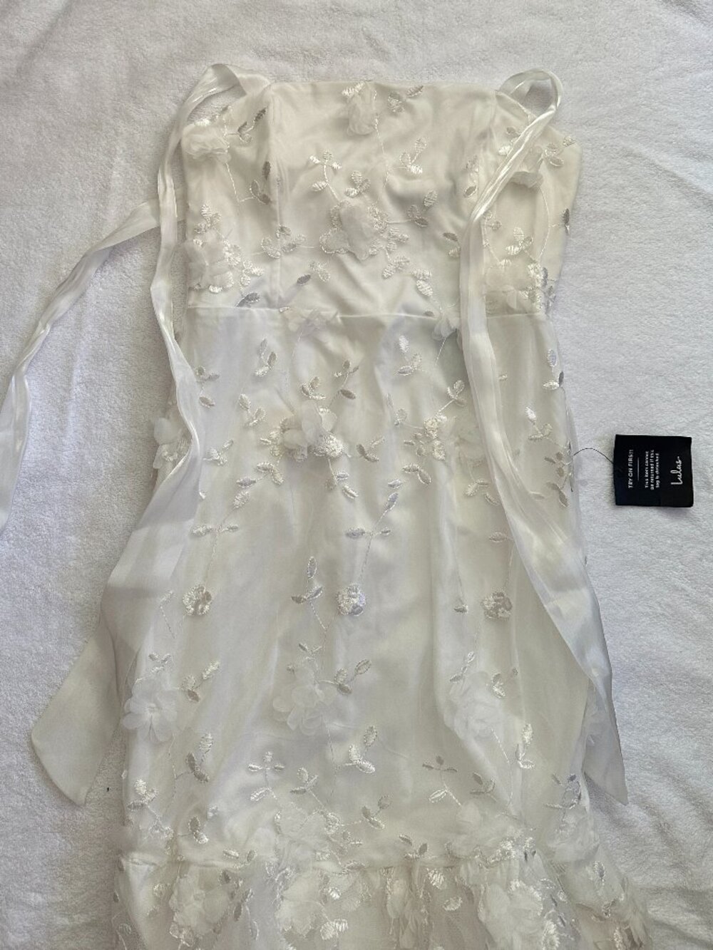 NWT Lulus Divinely Adored White Midi Dress
